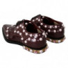 Scarpe formali in pelle bordeaux con perle di cristallo - EU39/US8.5