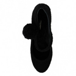 Scarpe Mary Jane con tacco largo e pompon nero - EU39/US8.5