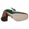 Scarpe Mary Jane shearling pelliccia scamosciata verde - EU39/US8.5