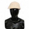 Cappello da baseball in pelle 100% pelle di agnello bianco - 57 CM-S