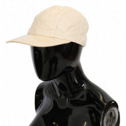 Cappello da baseball in pelle 100% pelle di agnello bianco - 57 CM-S