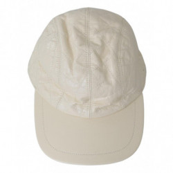 Cappello da baseball in pelle 100% pelle di agnello bianco - 57 CM-S