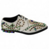 Scarpe broque in pelle scamosciata bianca con cristalli - EU41/US10.5