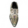 Scarpe broque in pelle scamosciata bianca con cristalli - EU41/US10.5