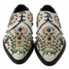 Scarpe broque in pelle scamosciata bianca con cristalli - EU41/US10.5