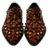 Scarpe broque in cristallo con capelli pony arancioni - EU40/US9.5