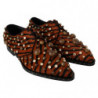 Scarpe broque in cristallo con capelli pony arancioni - EU40/US9.5