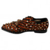 Scarpe broque in cristallo con capelli pony arancioni - EU40/US9.5