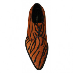 Scarpe broque per abito formale in cavallino arancione - EU41/US10.5