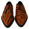 Scarpe broque per abito formale in cavallino arancione - EU41/US10.5