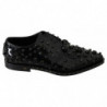 Scarpe broque in pelle nera con cristalli - EU40/US9.5