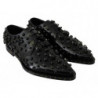 Scarpe broque in pelle nera con cristalli - EU40/US9.5