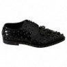 Scarpe broque in pelle nera con cristalli - EU39/US8.5
