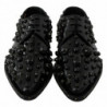 Scarpe broque in pelle nera con cristalli - EU39/US8.5