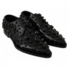 Scarpe broque in pelle nera con cristalli - EU39/US8.5