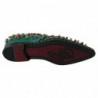 Scarpe broque in pelle verde con cristalli - EU41/US10.5