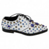 Scarpe broque in pelle bianca con cristalli - EU39/US8.5