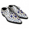 Scarpe broque in pelle bianca con cristalli - EU39/US8.5