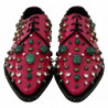 Scarpe broque in pelle rosa con cristalli - EU41/US10.5