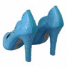Scarpe con tacco Cenerentola floreali in cristallo blu - EU39/US8.5