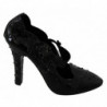 Scarpe con tacco CENERENTELLA in cristallo floreale nero - EU39/US8.5