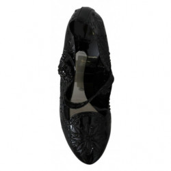 Scarpe con tacco CENERENTELLA in cristallo floreale nero - EU39/US8.5