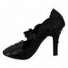 Scarpe con tacco CENERENTELLA in cristallo floreale nero - EU39/US8.5