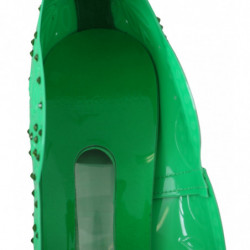 Scarpe con tacco CINDERELLA floreali in cristallo verde - EU39/US8.5