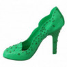 Scarpe con tacco CINDERELLA floreali in cristallo verde - EU39/US8.5
