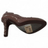 Scarpe CINDERELLA con tacco in cristallo floreale marrone - EU39/US8.5