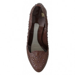 Scarpe CINDERELLA con tacco in cristallo floreale marrone - EU39/US8.5