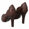 Scarpe CINDERELLA con tacco in cristallo floreale marrone - EU39/US8.5