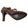 Scarpe con tacco CINDERELLA in cristallo floreale marrone - EU40/US9.5
