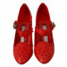 Scarpe con tacco CINDERELLA in cristallo floreale rosso - EU40/US9.5