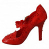 Scarpe con tacco CINDERELLA in cristallo floreale rosso - EU40/US9.5
