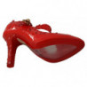 Scarpe con tacco CINDERELLA in cristallo floreale rosso - EU40/US9.5