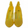 Scarpe con tacco CINDERELLA in cristallo floreale giallo - EU39/US8.5