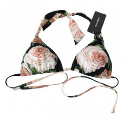 Top bikini da spiaggia con stampa floreale multicolore - IT1 - XS