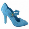 Scarpe con tacco CENERENTOLA in cristallo floreale blu - EU40/US9.5