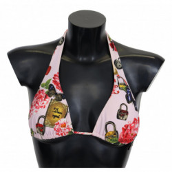 Top bikini con lucchetto a...