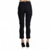Pantaloni neri in cotone corto Capri a vita alta - IT40-S