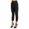 Pantaloni grigi in cotone corto Capri a vita alta - IT44-L