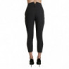 Pantaloni grigi in cotone corto Capri a vita alta - IT44-L