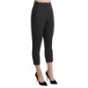 Pantaloni grigi in cotone corto Capri a vita alta - IT44-L