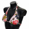 Top bikini con lucchetto a farfalla floreale multicolore - IT1 - XS