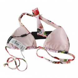 Top bikini con lucchetto a farfalla floreale multicolore - IT1 - XS