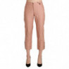 Pantaloni corti a vita alta in cotone rosa - IT46-XL