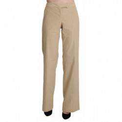 Pantaloni beige a gamba...