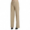 Pantaloni beige a gamba larga svasati a vita alta - IT46-XL