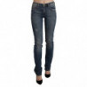 Jeans skinny in denim blu a vita media lavati - W26